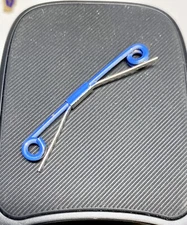 Mens Vintage Shields Collar Clip Bar Blue Enamel 1960’s -Worn 2 Inches