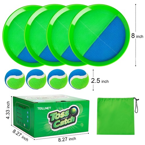 4 Pack Toss and Catch Ball Set for Whole Family - Classic Fun Indoor/Outdoor ... - Picture 7 of 7