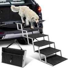5-Step Medium to Large Dog Ramp - Foldable, Glow in The Dark Marking
