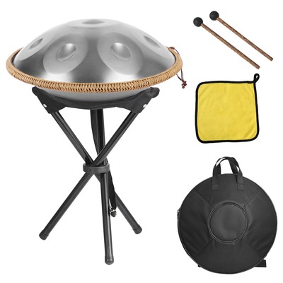 440Hz D Minor 9 Notes Handpan Steel Tongue Drum Massive Percussion Hand Drum