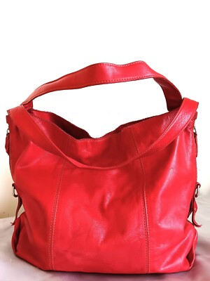 Sofia C Large Italian Red leather Tote bag - Good condition