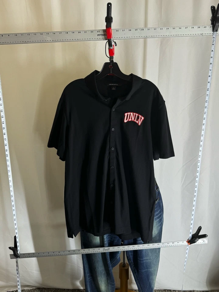 Mercer Mettle black UNLV SHORT SLEEVE BUTTON UP SHIRT Large L  - Image 2 of 4