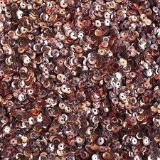 4mm Cup Round Sequins Copper Shiny Metallic. Made in USA