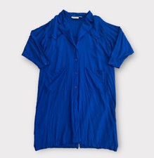 Vintage Bugle Boy Women  s Outerwear Large Lightweight Long Shirt Jacket Y2K