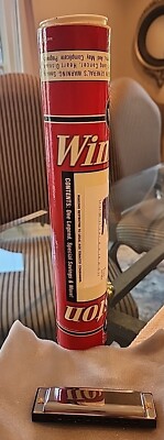 Winston Cigarettes ~ Silver Harmonica In Tube ~ New