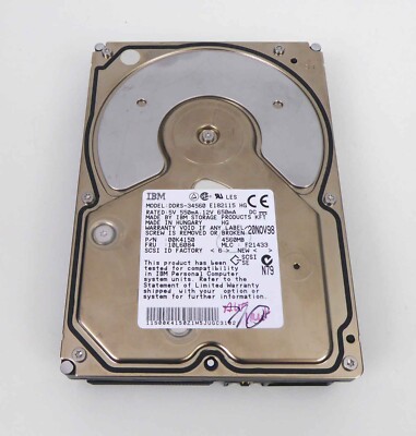 Festplatte 3,5'' HDD 4560MB 4.5GB IBM DDRS-34560 SCSI-2 68-pin 68-Pol geprüft