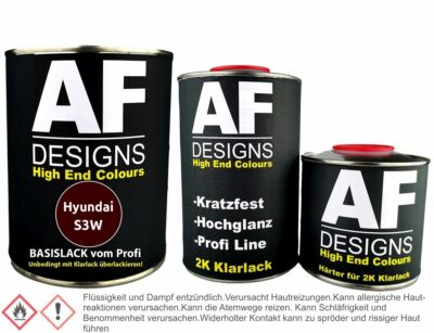 Hyundai S3W Ruby Wine Metallic 1,25L Basislack Klarlack Härter Autolack spritzfe