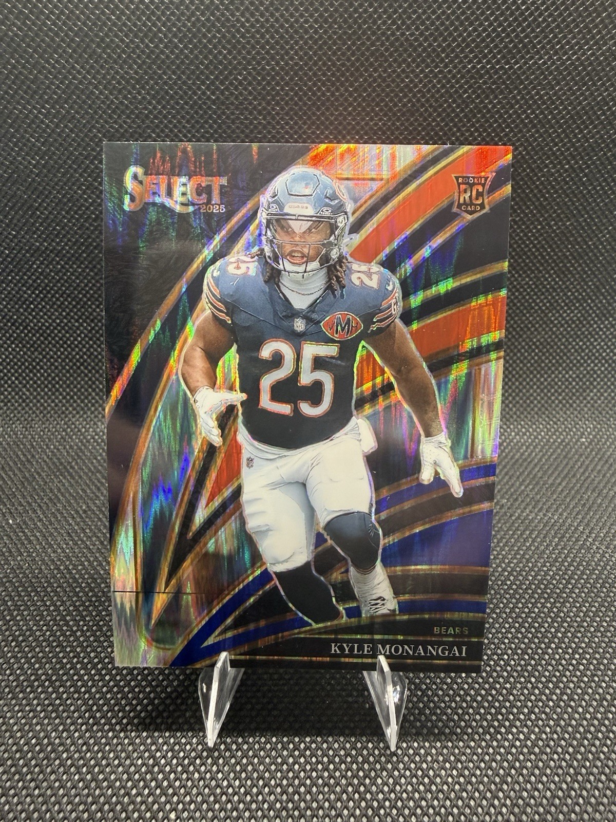2025 Panini Select - Club Level Kyle Monangai #274 Red & Blue Shock Prizm (RC)