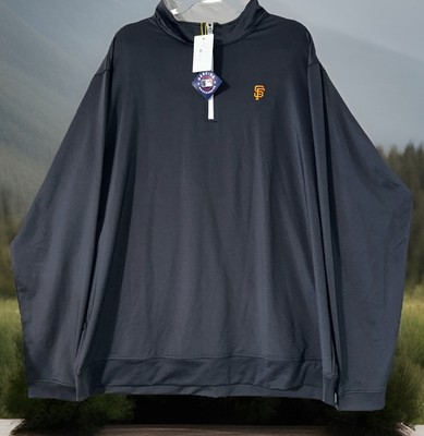 #ad NWT Peter Millar Black San Francisco Giants Perth Performance Long Sleeve Sz 3XL $112.49