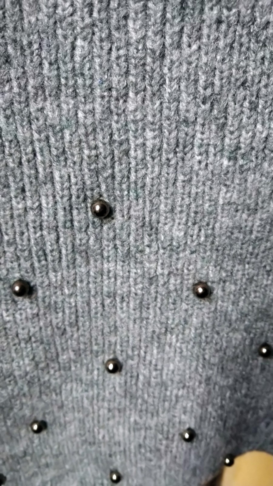 Women Grey Knitted Winter scarf image 4