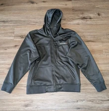 Simms Men’s Rogue Softshell Fleece Hoody Gray Full Zip Jacket Size Medium 