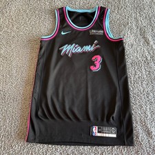 2018 Nike Authentic Dwayne Wade NBA Miami Heat Vice Nights Swingman Jersey 40 S