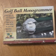 Golf Ball Monogrammer Monograms Up To 3 Initial, 2 Set Interchangeable Letters