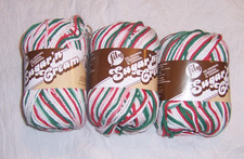 Lot of 2, 3 or 4 Lily Sugar 'n Cream Yarn - Includes Super Size Mistletoe