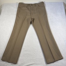 Wrangler Men’s 40x30 Tan Khaki Poly Twill Work Pants Relaxed Fit Made In USA