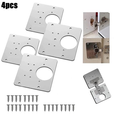 Hinge Repair Plate Rust Resistant Steel Furniture Cupboard Repair Mount Tool