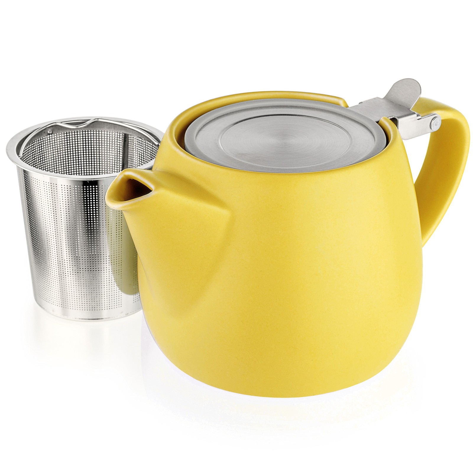 Lyra  Pluto Porcelain Small Teapot Yellow  18.2ounce 12 Cups
