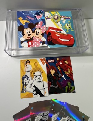 Disney Store 30th Anniversary Trading Cards Pixar Star Wars Marvel Mickey 4Cards