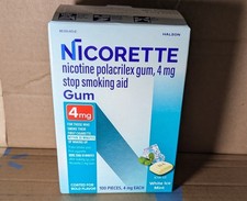 Nicorette 4 mg White Ice Mint Nicotine Gum - 100pc Exp 2028