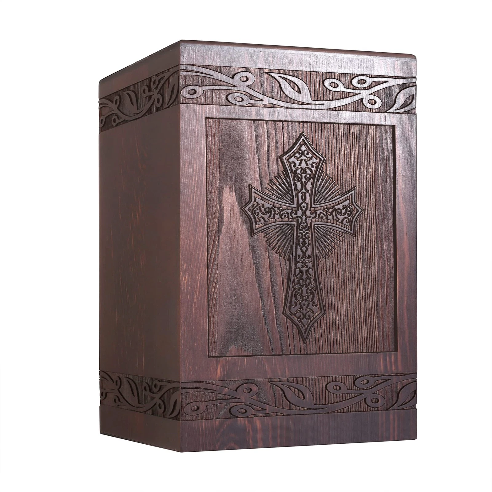 Cremation Urns for Human Ashes Adult Male Large - Urn, Walnut Color
