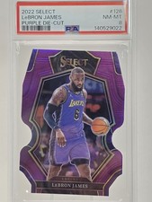 2022-23 Panini Select Premier Level LeBron James #126 Purple Prizm Die-Cut /99