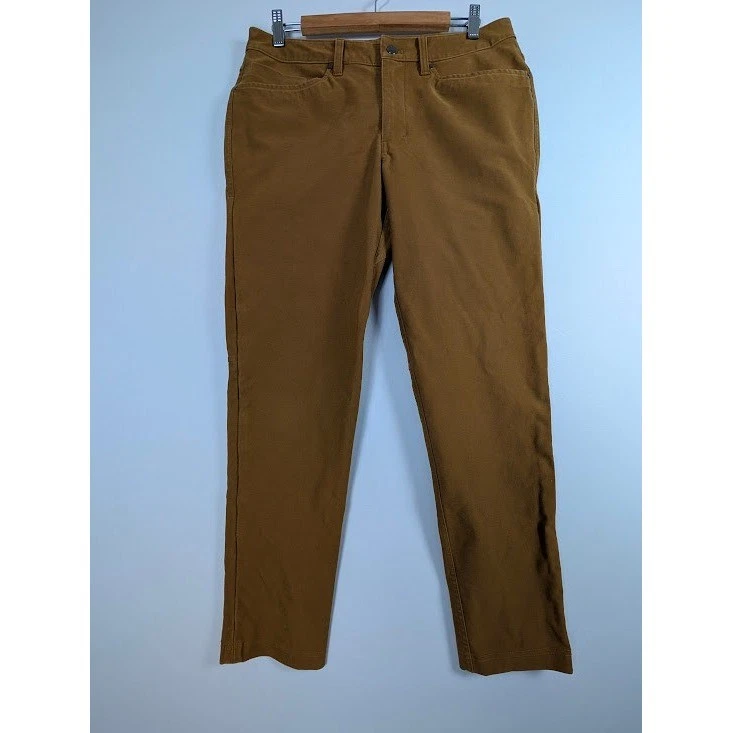 Lululemon ABC Utilitech Pants Mens 32 (FITS 33x29) Brown Slim Fit 5 Pocket