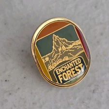 Vintage Lapel Pin Enchanted Forest Salem Oregon Amusement Theme Park Souvenir