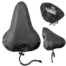 Bike Seat Cover Waterproof Bicycle Saddle Plastic Elastic Rain Protective Black