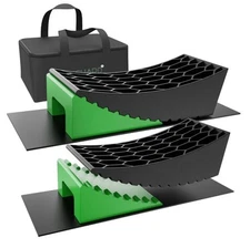 RVGUARD Camper Levelers, Up to 35,000 lbs RV Camper Leveling Kit with Curved 