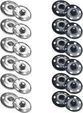 12 Sets Metal Sew on Snap Buttons 25Mm Dia Snaps Fasteners Press Studs 