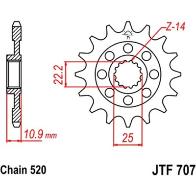 Racing-Ritzel 17 Zähne TEI 520 von JT Sprockets   Hochwertige Leistung für Motor