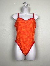 Jag Orange Swimsuit Adjustable Straps NWOT Still Has Hygiene Liner Size 14