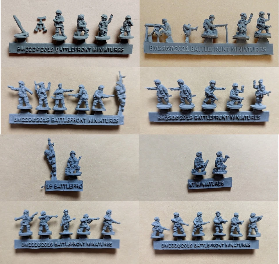 British Airborne Paratroopers Glider Infantry Sprues - 15mm Flames of War