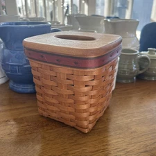 Longaberger 1994 Fathers Day Tissue Basket & Lid