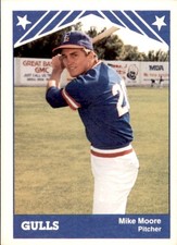 1983 Salt Lake City Gulls TCMA #7 Mike Moore Weatherford Oklahoma Baseball Card