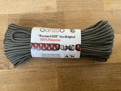 Ganzoo Original Paracord 550 Seil Armband Leine Halsband 31 Meter tarngrün Neu