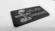 07 - 14 Signature Series Shelby GT500 Plaque Emblem Badge For Interior / Engine