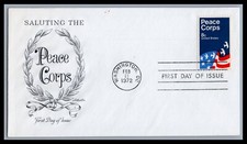 US FDC # 1447 8c Peace Corps  Artmaster S Cancel 1972, 9e653