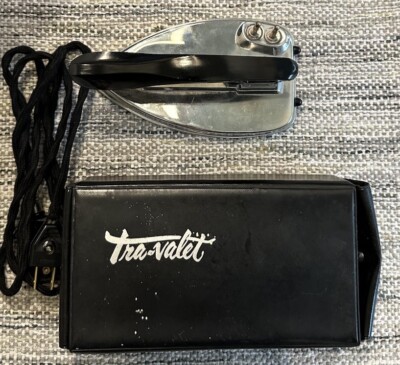 Vintage Tra Valet Exec Travel Iron With Original Case