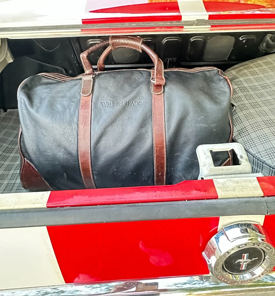 Bolso de Lona Roots 'Will and Grace' 2da Temporada Usado Grande Cuero Coleccionable Foto 3 de 4