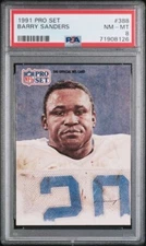 1991 Pro Set 388 Barry Sanders Grade PSA NEAR MINT-MINT 8 Fresh Slab