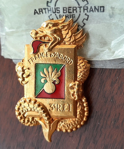 Insigne Légion Étrangère RMLE Indochine 33mm – Dragon – Retirage FFL