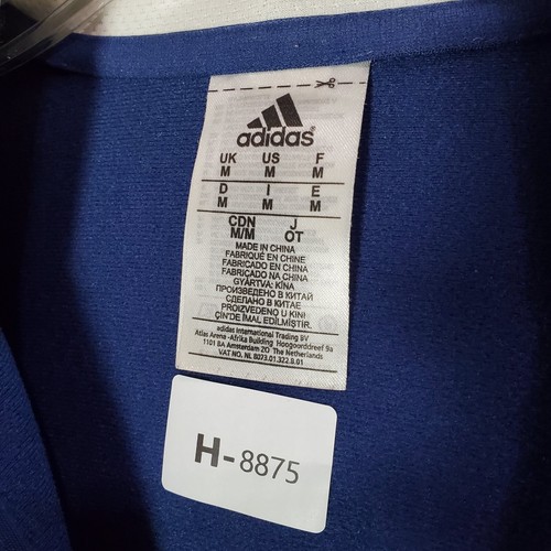 Adidas Boys Jacket Medium Blue Logo Pockets Full Zip Long Sleeve Mock Neck - Picture 5 of 7