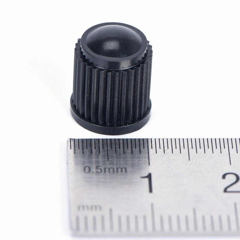 100 Pcs Plastic Car Tire Rim Valve Stems Wheel Tyre Air Caps Dust Cover Black - Image 3 of 4