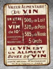 plaque métal vintage Le Vin