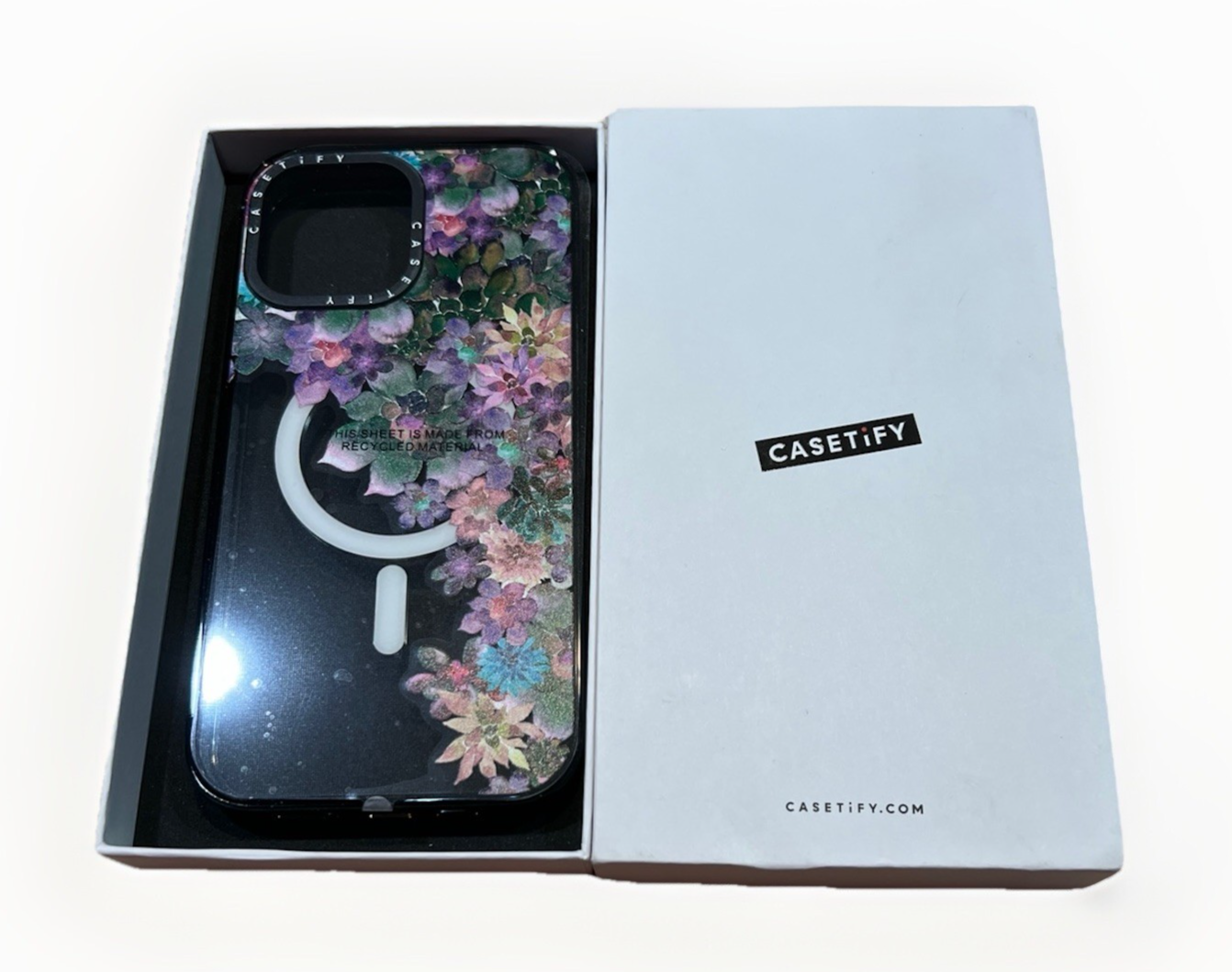 Casetify MagSafe Compatible Impact Case for iPhone 13 Pro Max Succulent Garden Design-image