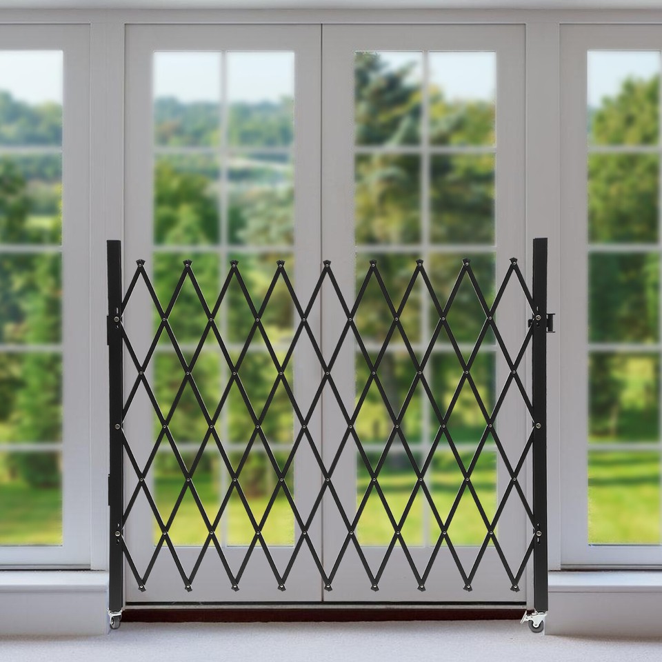 Single Folding Expanding Security Gate Flexible Security Door Barricade ...