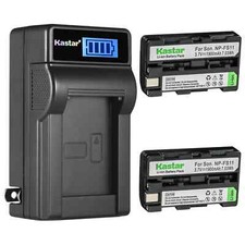 LCD Wall Charger  2 battery for Sony NP-FS11 DSC-F505 F55 P1 P20 P30 P50