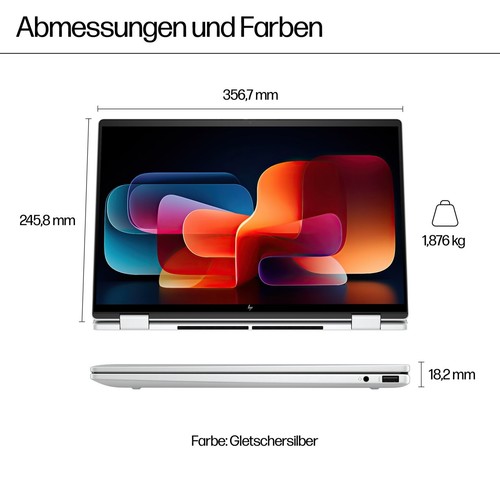 HP ENVY x360 16-ac0177ng, Intel Core Ultra 7, 40,6 cm (16"), 2880 x 1800 Pixel, - Bild 8 von 12