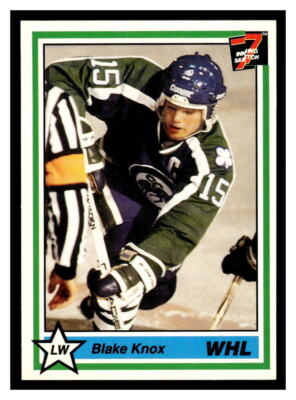 1990 7th Inning Sketch WHL #49 Blake Knox - Swift Current Broncos